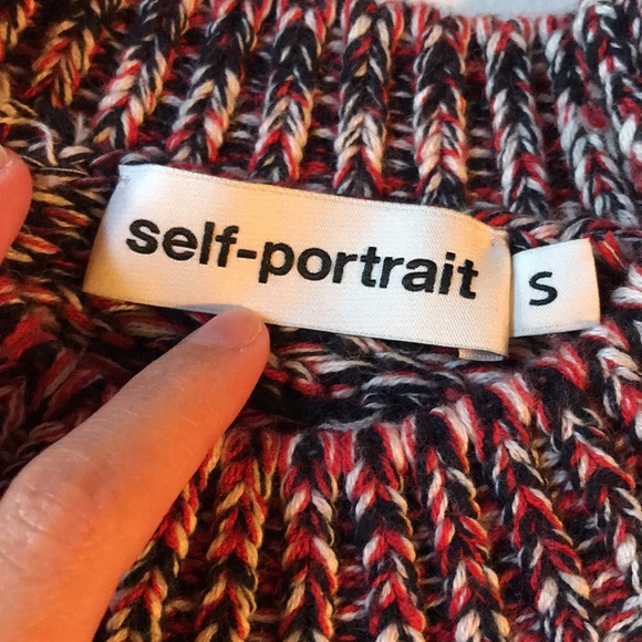 self-portrait Red Melange Crewneck Sweater - Picture 7 of 9